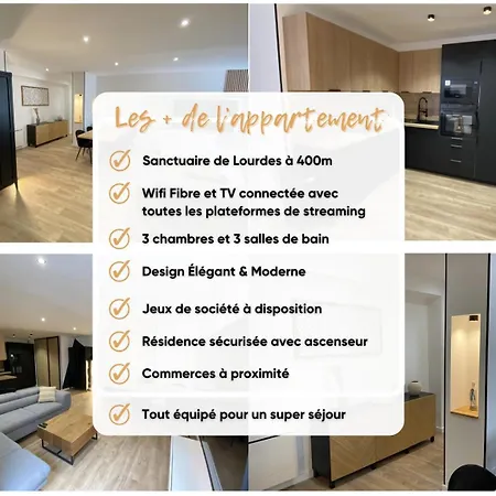 Madonna Elegance, Proche Sanctuaire, 95m2 Apartman Lourdes